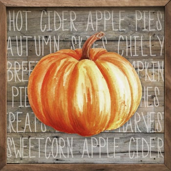 Pumpkin Fall Words Whitewash